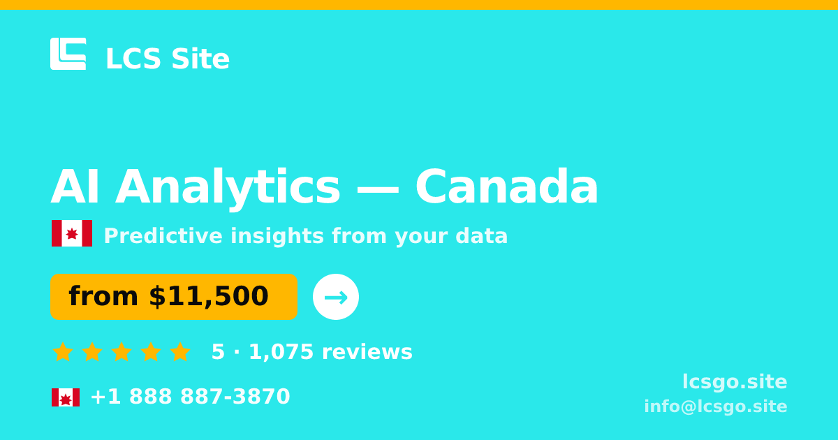 AI Analytics in Calgary — from $9,400, rated 4.7/5 by 601 clients. LCS Site.