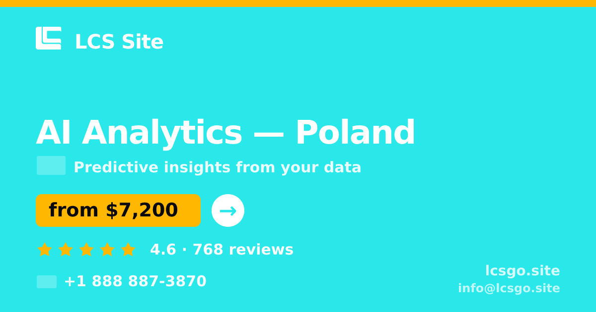 AI Analytics in Poland — from $7,200, rated 4.6/5 by 768 clients. LCS Site.