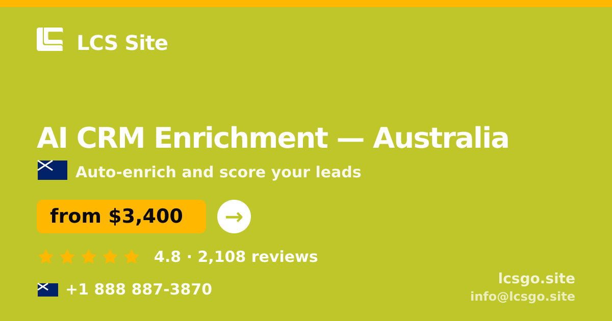 AI CRM Enrichment in Brisbane — from $3,400/mo, rated 5/5 by 2369 clients. LCS Site.