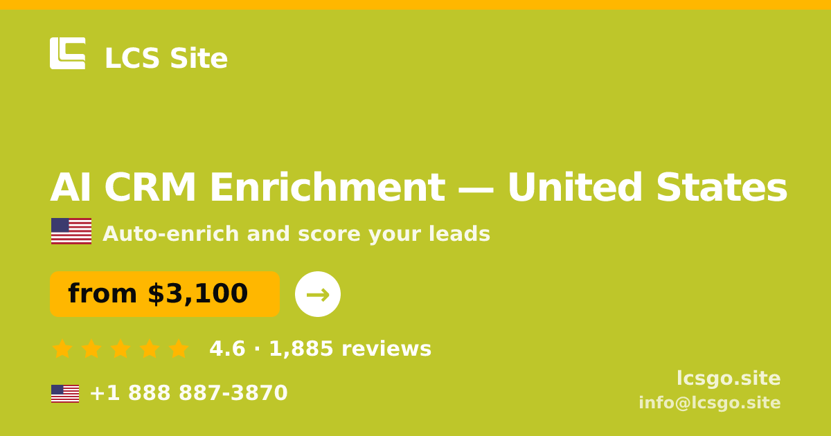AI CRM Enrichment in Nashville — from $3,400/mo, rated 4.5/5 by 3235 clients. LCS Site.