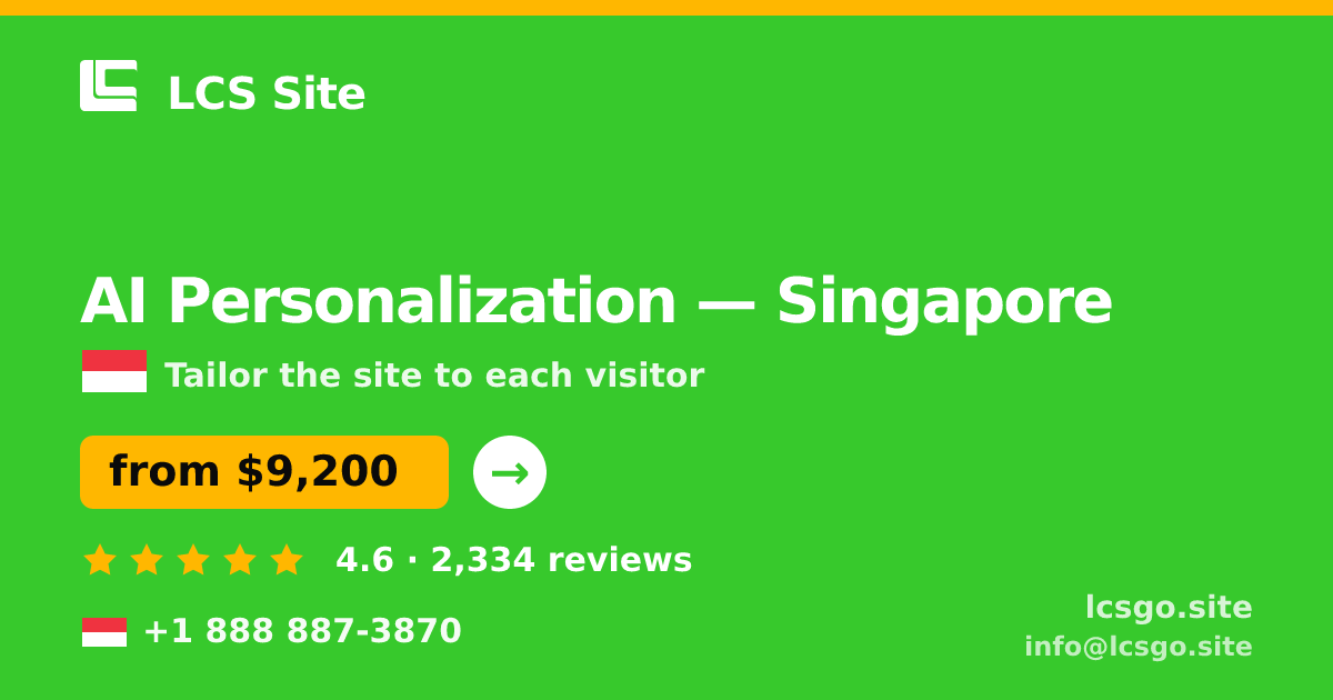 AI Personalization in Singapore — from $9,200, rated 4.6/5 by 2334 clients. LCS Site.