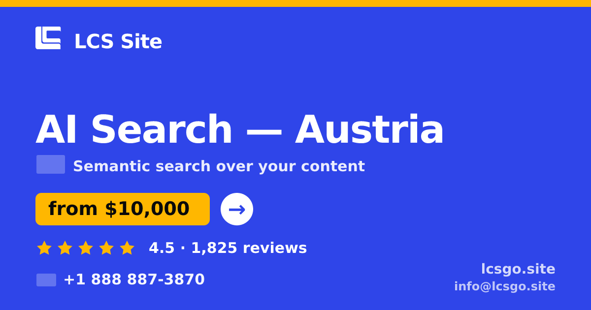 AI Search in Vienna — from $9,000, rated 4.9/5 by 1637 clients. LCS Site.