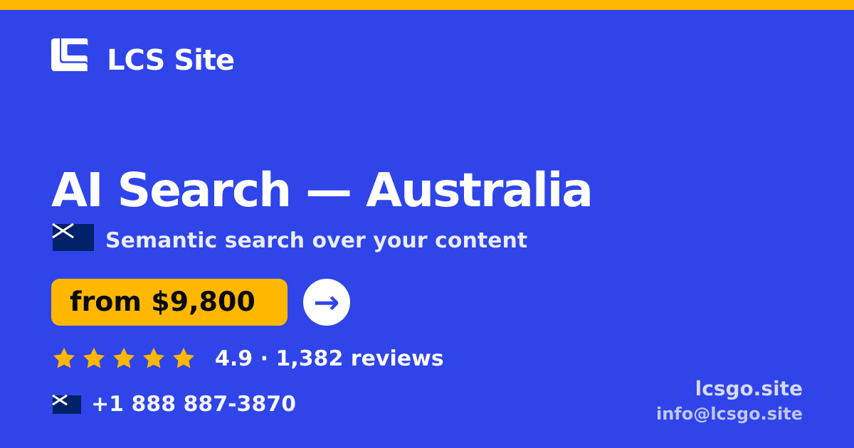 AI Search in Perth — from $9,500, rated 4.9/5 by 2188 clients. LCS Site.