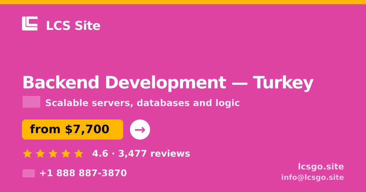 Backend Development in Ankara — from $3,700, rated 4.7/5 by 2927 clients. LCS Site.