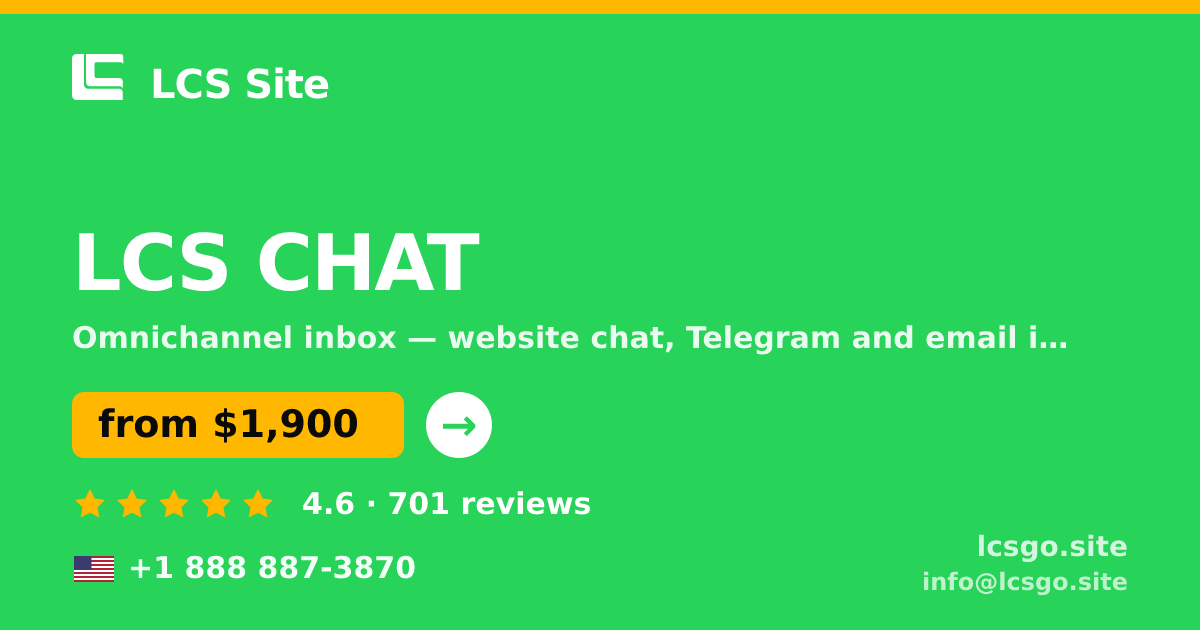 LCS CHAT in the USA — from $1,900/mo, rated 4.6/5 by 701 clients. LCS Site.