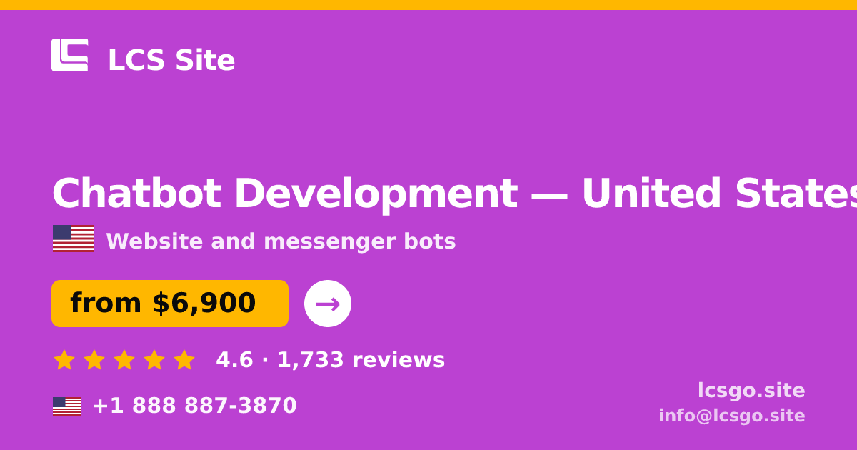 Chatbot Development in San Francisco — from $9,100, rated 4.6/5 by 3157 clients. LCS Site.