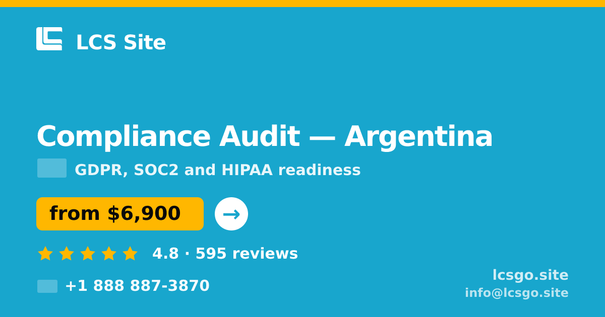 Compliance Audit in Argentina — from $6,900, rated 4.8/5 by 595 clients. LCS Site.