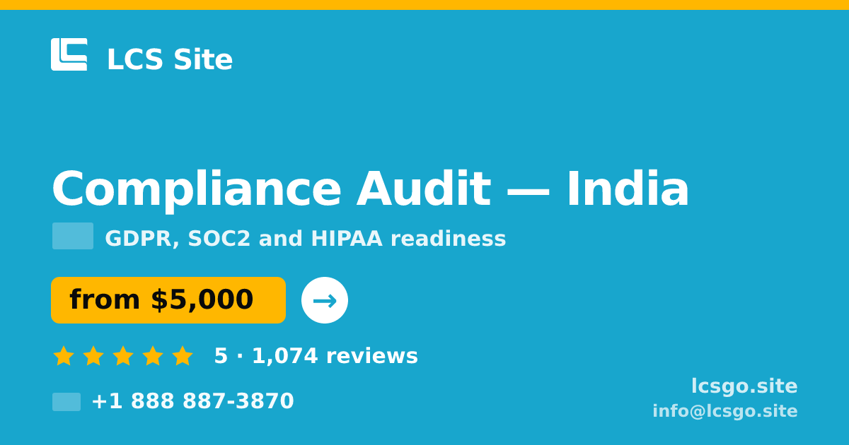 Compliance Audit in India — from $5,000, rated 5/5 by 1074 clients. LCS Site.
