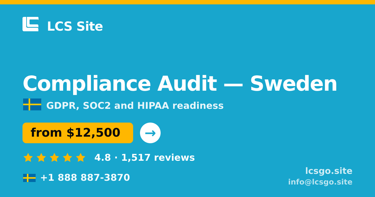 Compliance Audit in Malmö — from $11,500, rated 4.9/5 by 796 clients. LCS Site.