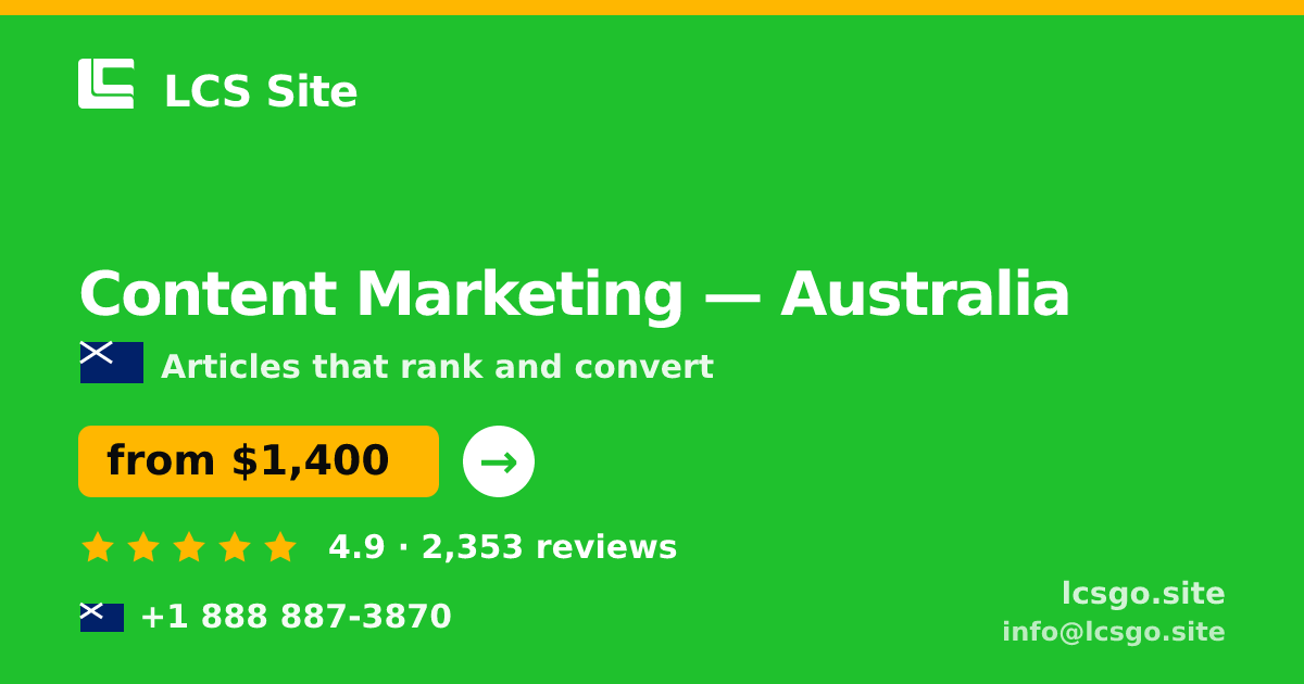 Content Marketing in Perth — from $1,500/mo, rated 5/5 by 537 clients. LCS Site.