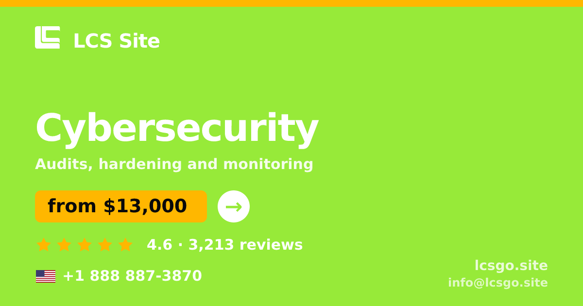 Cybersecurity in the USA — from $13,000, rated 4.6/5 by 3213 clients. LCS Site.
