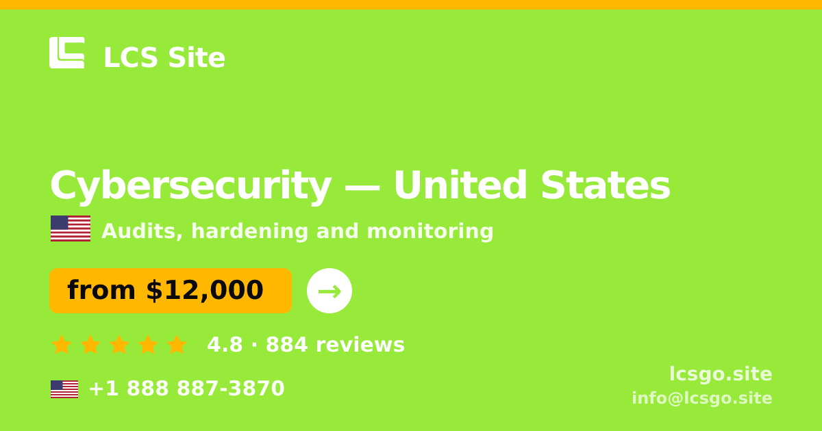 Cybersecurity in United States — from $12,000, rated 4.8/5 by 884 clients. LCS Site.