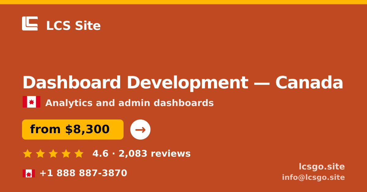 Dashboard Development in Toronto — from $9,600, rated 4.6/5 by 2366 clients. LCS Site.