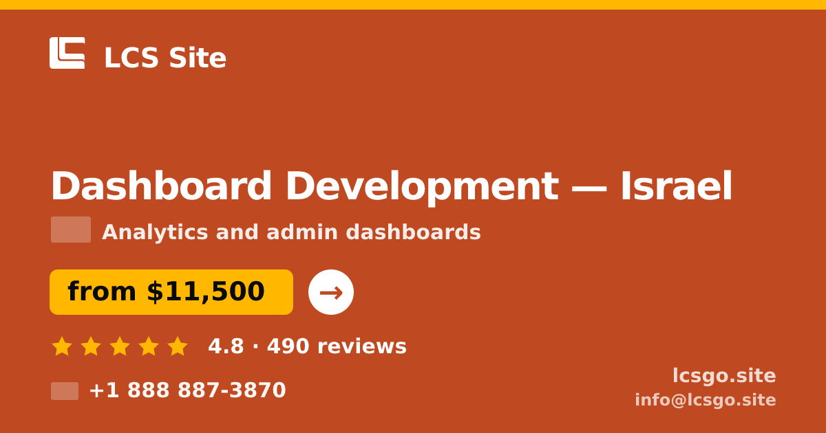 Dashboard Development in Tel Aviv — from $12,000, rated 4.5/5 by 3235 clients. LCS Site.