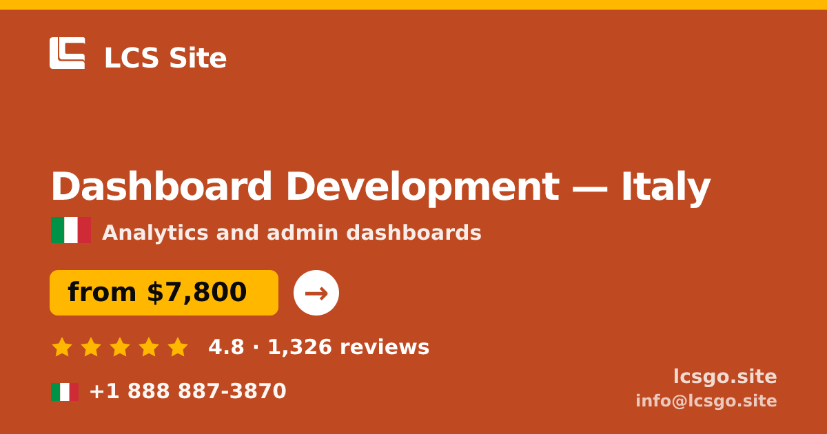 Dashboard Development in Naples — from $8,000, rated 4.8/5 by 3210 clients. LCS Site.