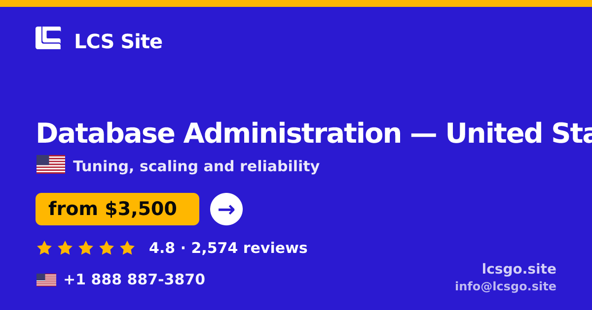 Database Administration in Minneapolis — from $3,500/mo, rated 4.6/5 by 1509 clients. LCS Site.