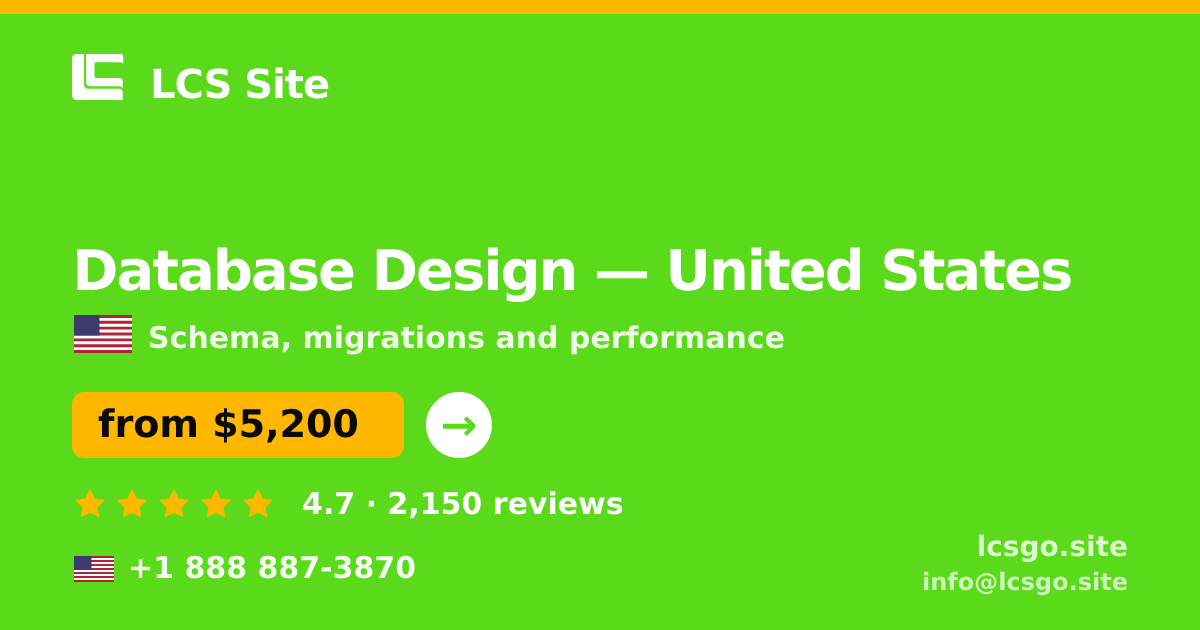 Database Design in Austin — from $6,700, rated 4.7/5 by 2027 clients. LCS Site.