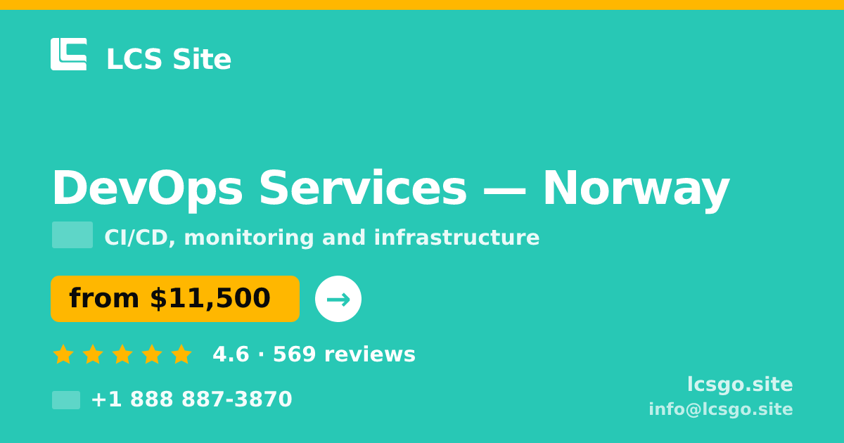 DevOps Services in Norway — from $11,500/mo, rated 4.6/5 by 569 clients. LCS Site.