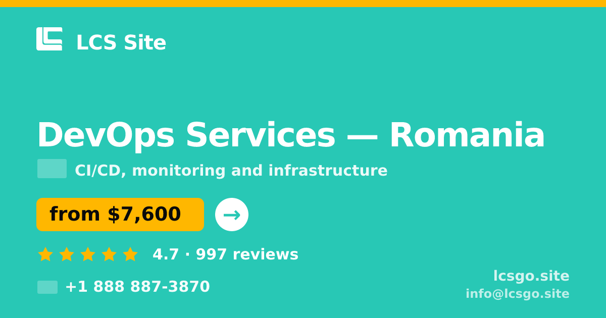 DevOps Services in Romania — from $7,600/mo, rated 4.7/5 by 997 clients. LCS Site.