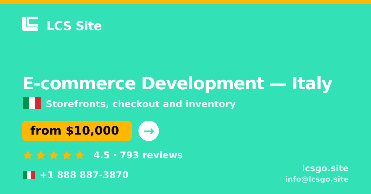 E-commerce Development in Naples — from $9,200, rated 4.6/5 by 3338 clients. LCS Site.