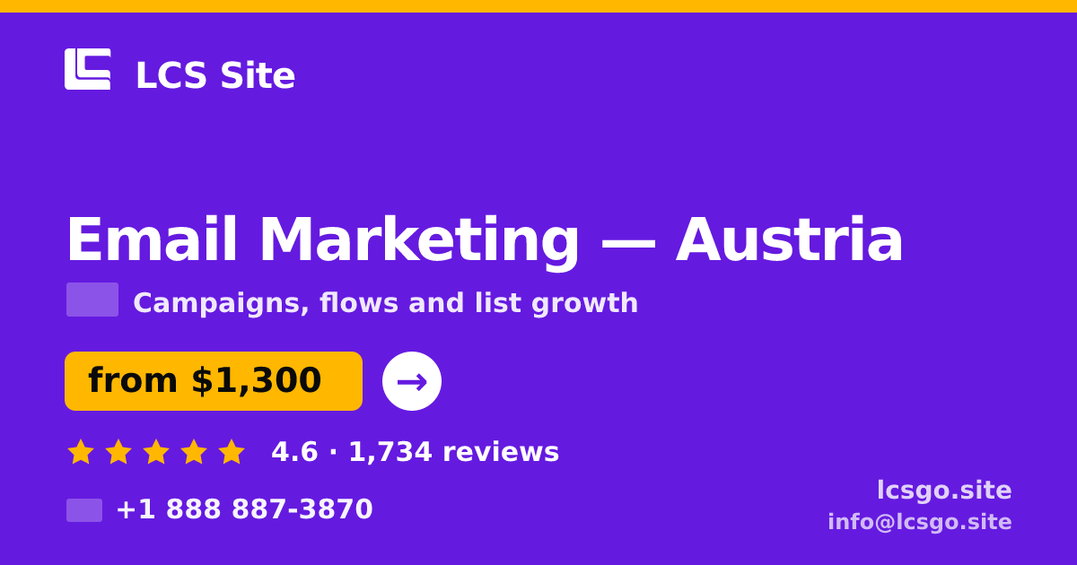 Email Marketing in Linz — from $1,400/mo, rated 4.6/5 by 2768 clients. LCS Site.