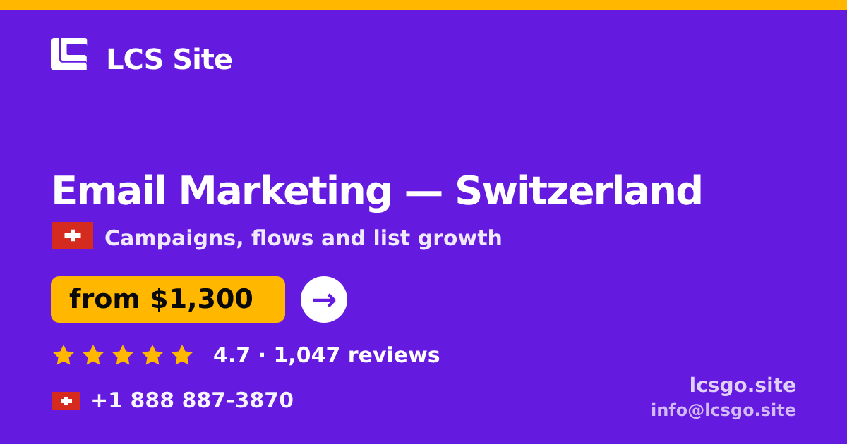 Email Marketing in Geneva — from $1,600/mo, rated 4.6/5 by 3443 clients. LCS Site.