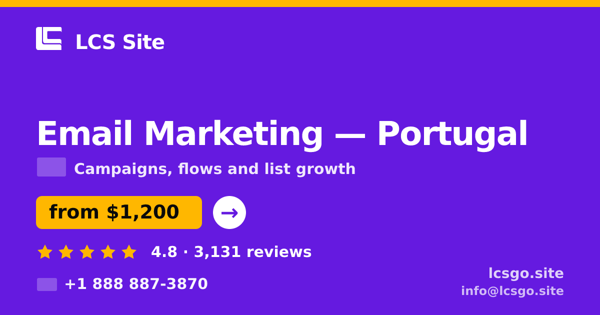 Email Marketing in Lisbon — from $800/mo, rated 4.8/5 by 875 clients. LCS Site.