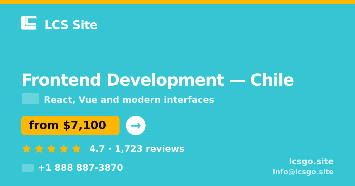 Frontend Development in Chile — from $7,100, rated 4.7/5 by 1723 clients. LCS Site.