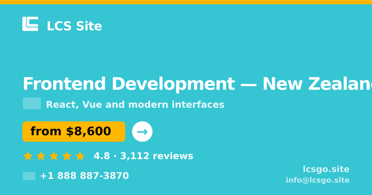 Frontend Development in Christchurch — from $11,500, rated 4.6/5 by 1195 clients. LCS Site.