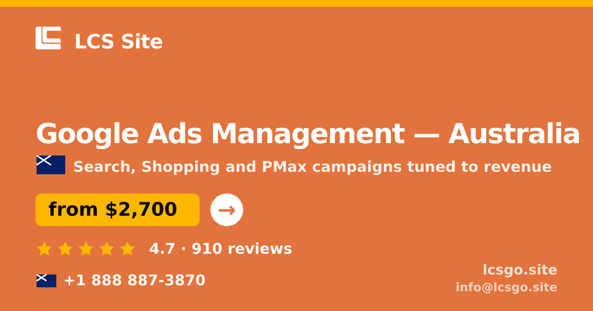 Google Ads Management in Sydney — from $2,700/mo, rated 4.9/5 by 942 clients. LCS Site.