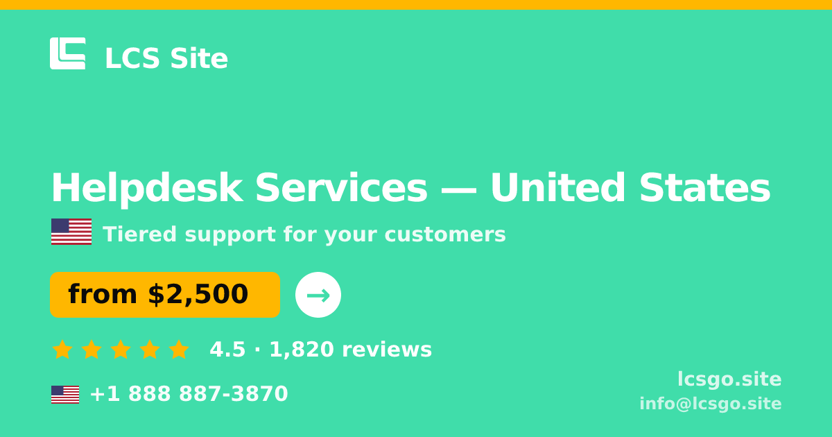 Helpdesk Services in Seattle — from $2,900/mo, rated 4.5/5 by 1133 clients. LCS Site.