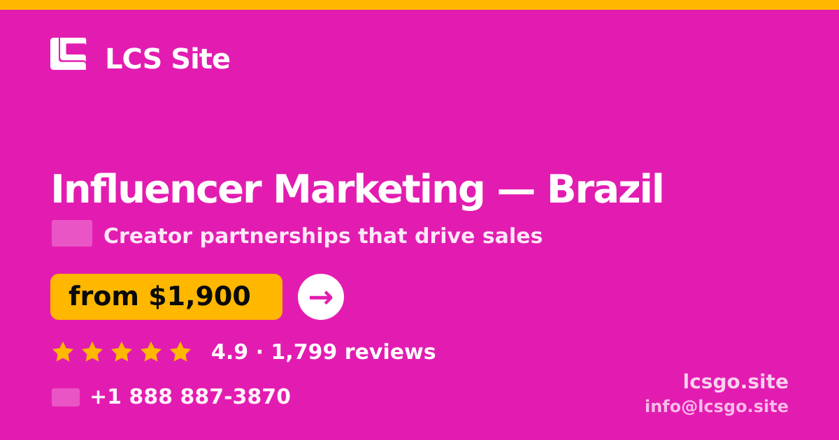 Influencer Marketing in São Paulo — from $1,000/mo, rated 4.9/5 by 753 clients. LCS Site.