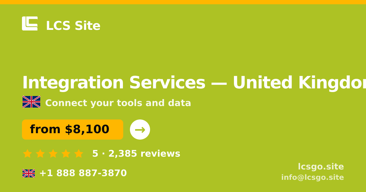 Integration Services in Edinburgh — from $6,900, rated 4.7/5 by 2690 clients. LCS Site.