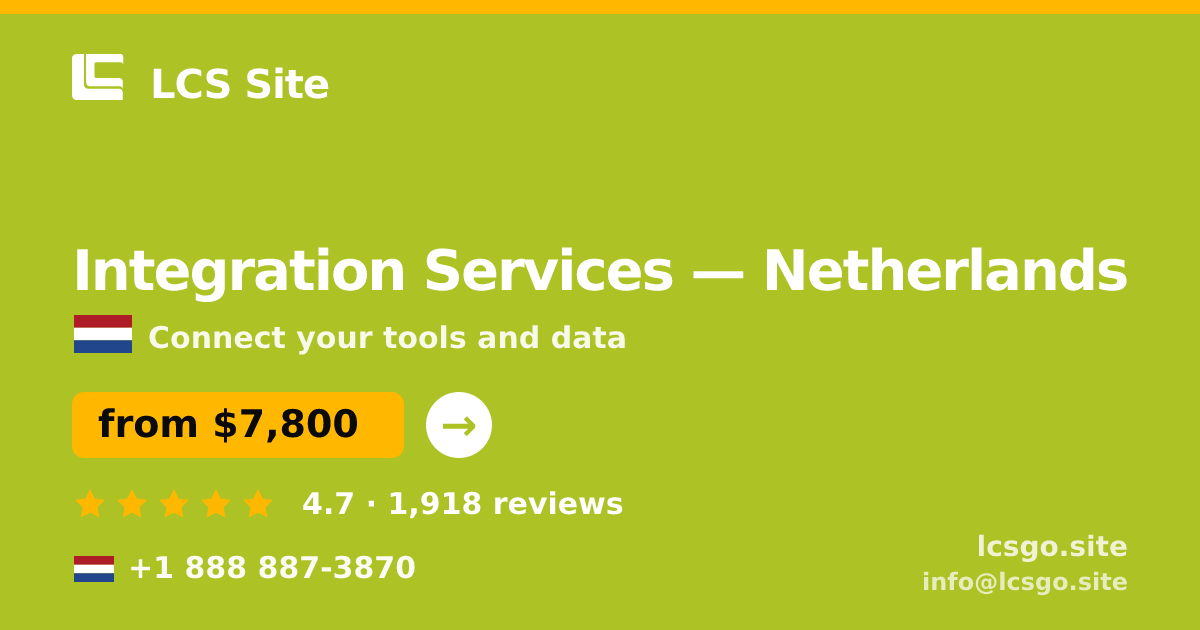 Integration Services in Rotterdam — from $9,400, rated 5/5 by 616 clients. LCS Site.