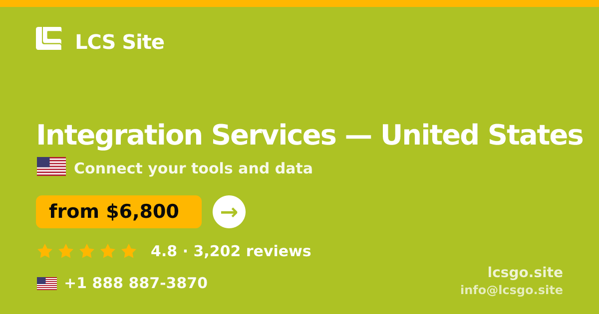 Integration Services in United States — from $6,800, rated 4.8/5 by 3202 clients. LCS Site.