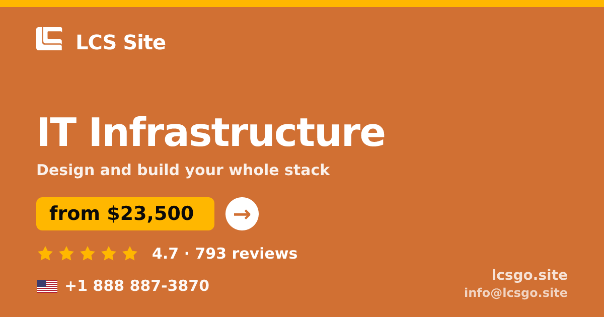 IT Infrastructure in the USA — from $23,500, rated 4.7/5 by 793 clients. LCS Site.