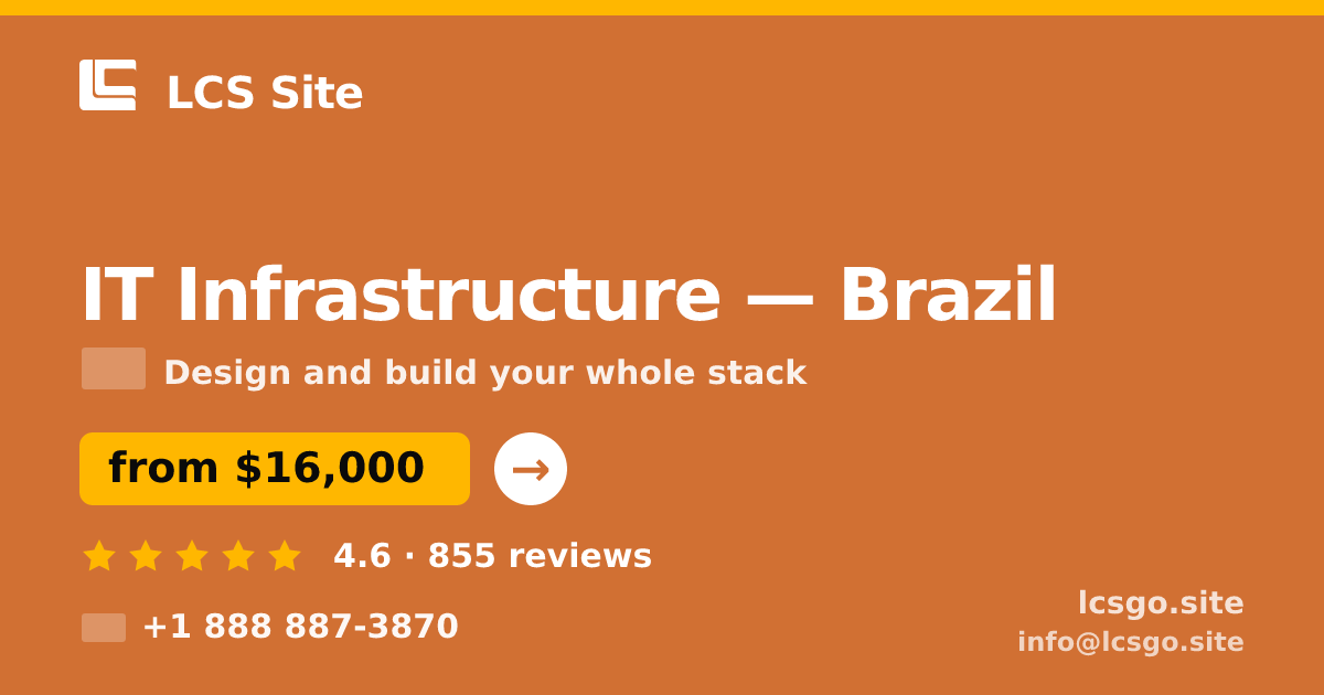 IT Infrastructure in Brazil — from $16,000, rated 4.6/5 by 855 clients. LCS Site.