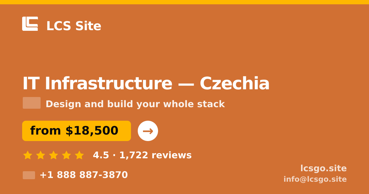 IT Infrastructure in Czechia — from $18,500, rated 4.5/5 by 1722 clients. LCS Site.