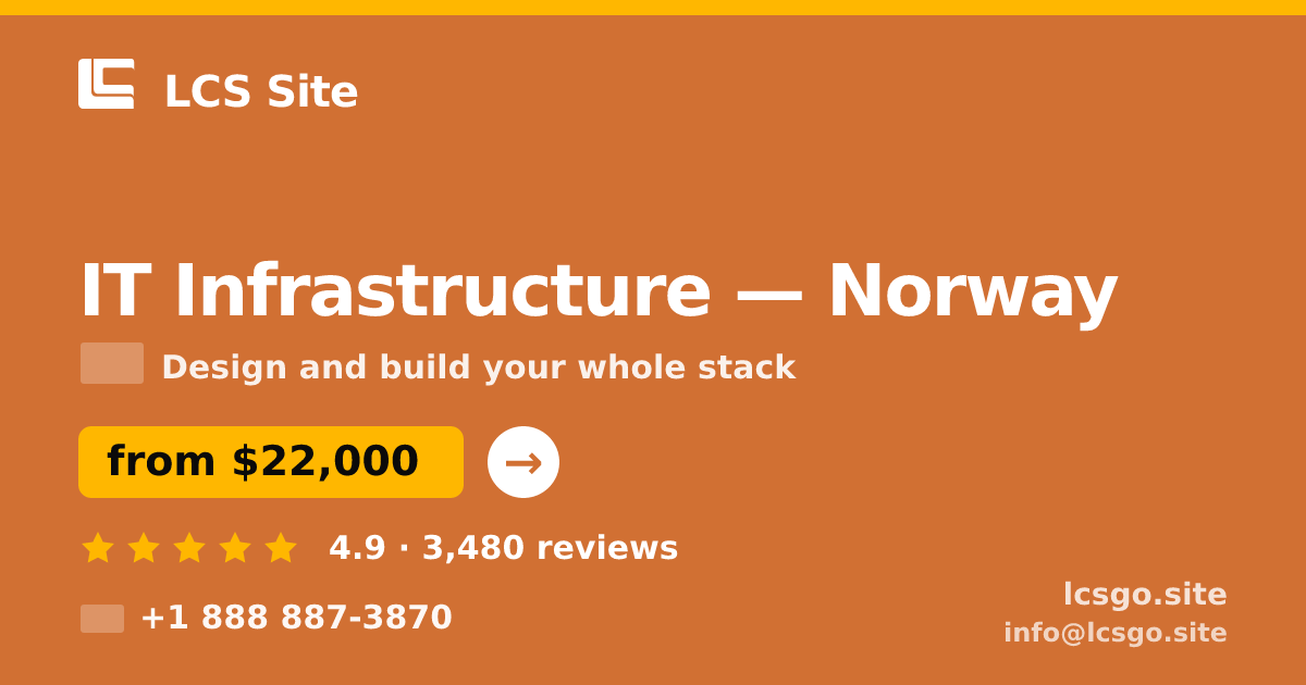IT Infrastructure in Norway — from $22,000, rated 4.9/5 by 3480 clients. LCS Site.