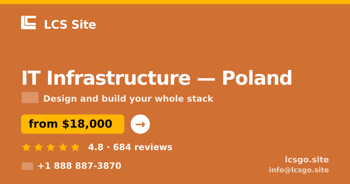 IT Infrastructure in Poland — from $18,000, rated 4.8/5 by 684 clients. LCS Site.