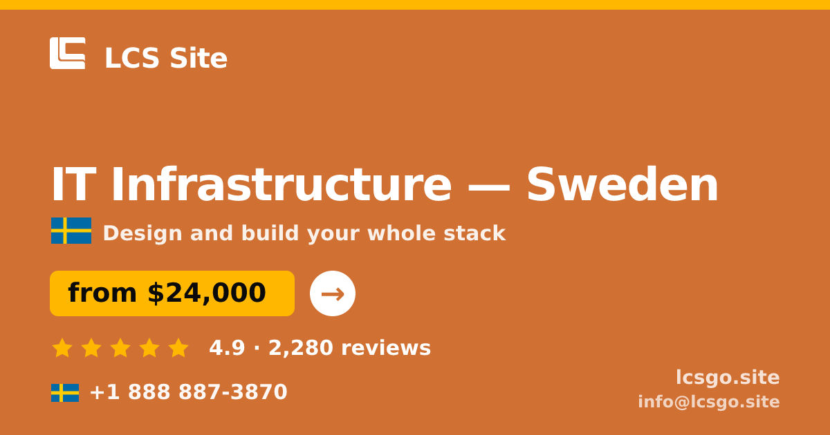 IT Infrastructure in Malmö — from $22,000, rated 4.5/5 by 3313 clients. LCS Site.