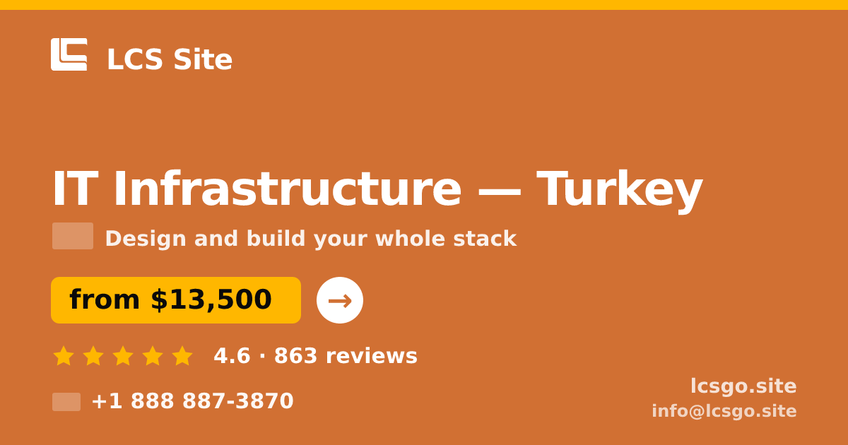 IT Infrastructure in Ankara — from $9,700, rated 4.8/5 by 1647 clients. LCS Site.