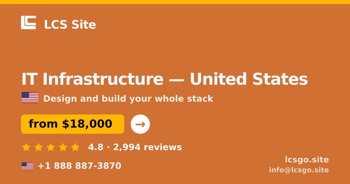 IT Infrastructure in United States — from $18,000, rated 4.8/5 by 2994 clients. LCS Site.