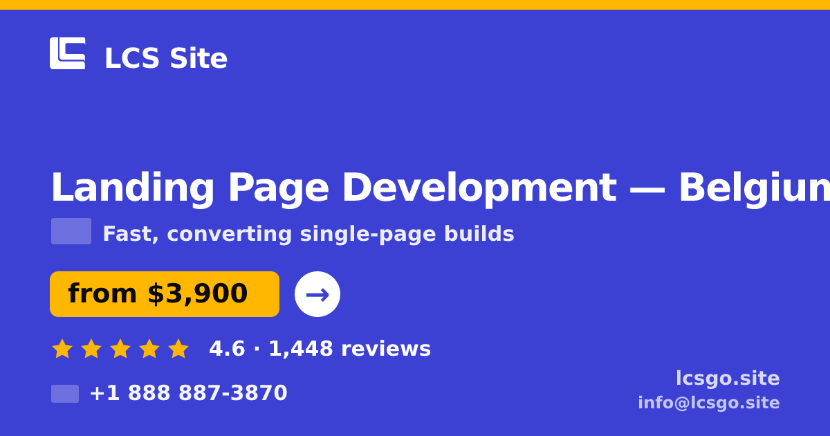 Landing Page Development in Antwerp — from $3,200, rated 4.6/5 by 1220 clients. LCS Site.