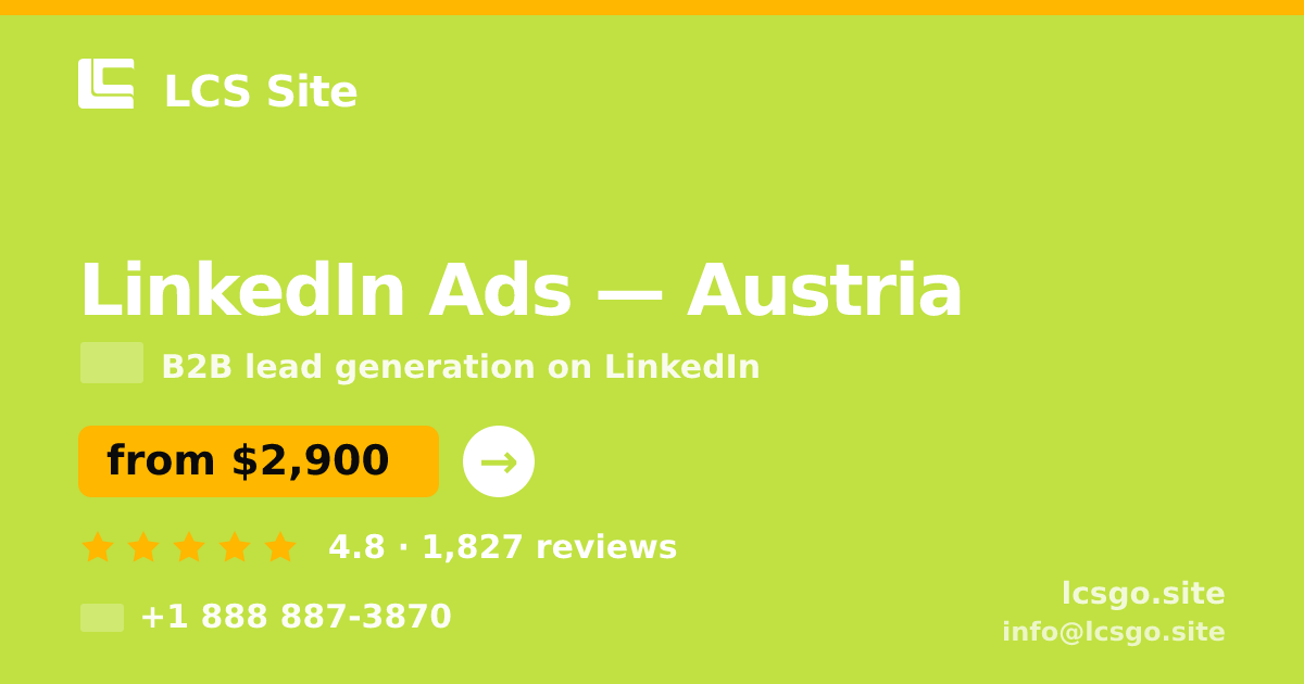 LinkedIn Ads in Graz — from $3,900/mo, rated 5/5 by 2237 clients. LCS Site.