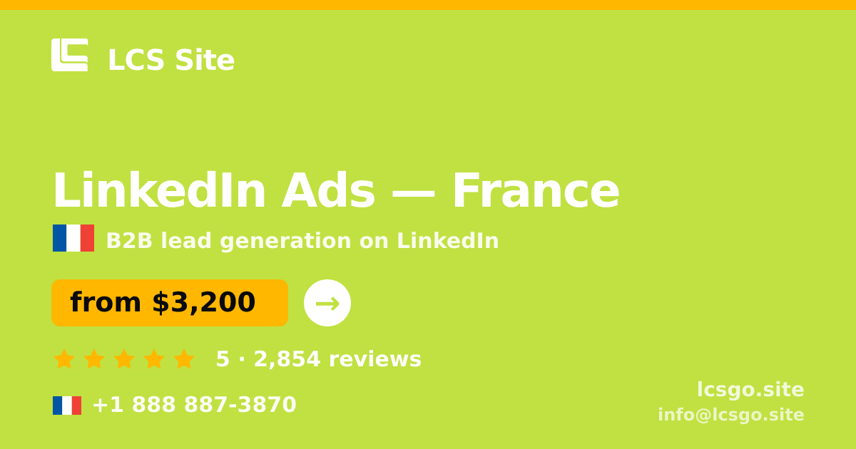 LinkedIn Ads in Lyon — from $3,900/mo, rated 4.6/5 by 2127 clients. LCS Site.