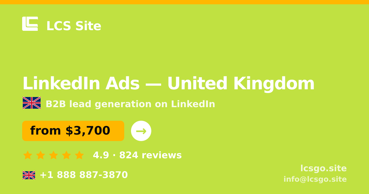 LinkedIn Ads in London — from $4,000/mo, rated 4.7/5 by 818 clients. LCS Site.