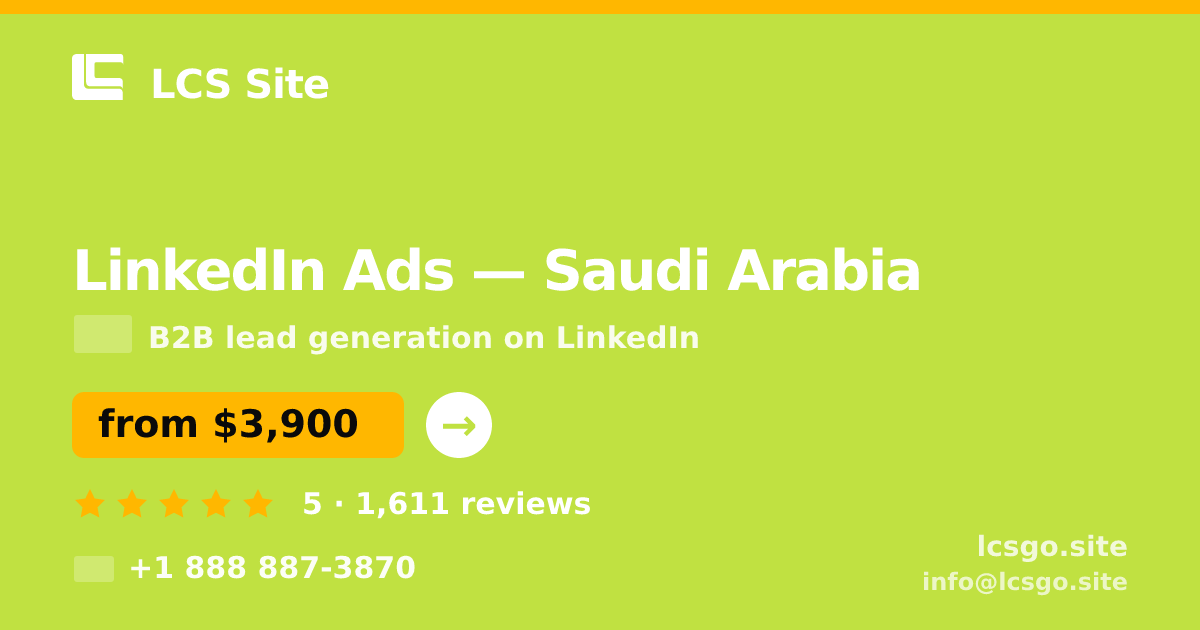 LinkedIn Ads in Dammam — from $4,300/mo, rated 4.6/5 by 1447 clients. LCS Site.
