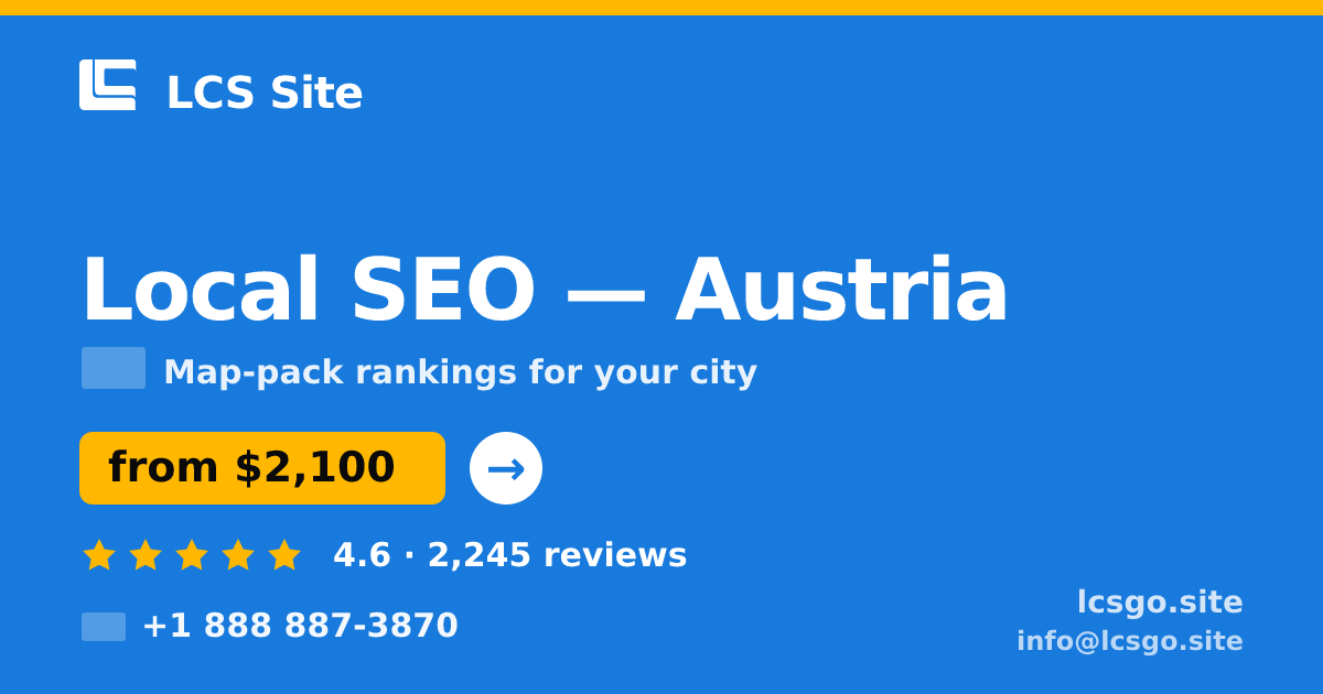Local SEO in Vienna — from $1,900/mo, rated 5/5 by 584 clients. LCS Site.