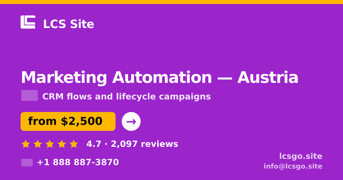 Marketing Automation in Linz — from $2,900/mo, rated 4.9/5 by 1983 clients. LCS Site.